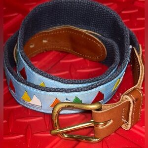 Preston Belt Men’s Size 34 Yachts Sailboats Made In New England USA Beach Preppy